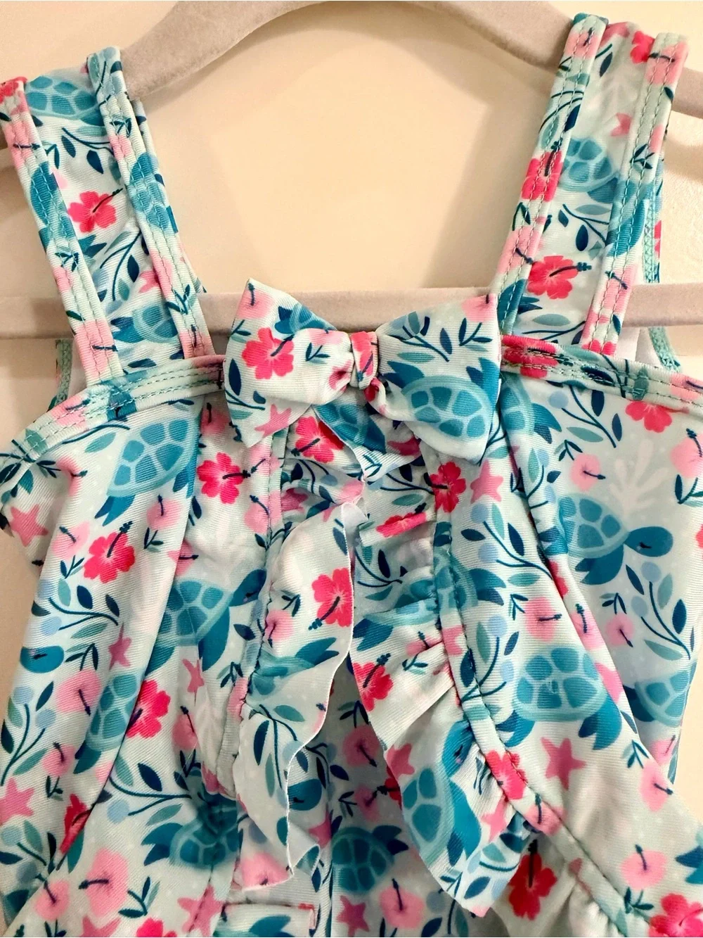 Flap Happy NWT Delaney Hip Ruffle (Floral & Turtle) One-Piece Swimsuit